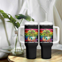 And I Think To Myself What A Wonderful World Earth Day Tumbler With Handle