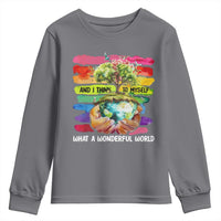 And I Think To Myself What A Wonderful World Earth Day Youth Sweatshirt