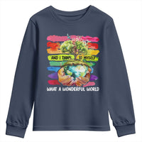 And I Think To Myself What A Wonderful World Earth Day Youth Sweatshirt