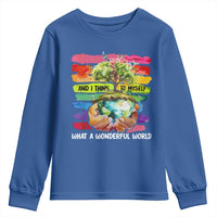 And I Think To Myself What A Wonderful World Earth Day Youth Sweatshirt