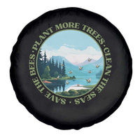 Earth Day Spare Tire Cover Save The Bees Plant More Trees Clean The Seas