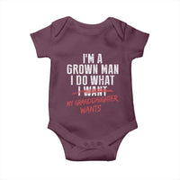 Girl Grandpa Baby Onesie Funny I Am A Grown Man I Do What My Granddaughter Wants