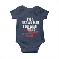 Girl Grandpa Baby Onesie Funny I Am A Grown Man I Do What My Granddaughter Wants