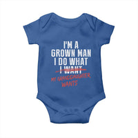Girl Grandpa Baby Onesie Funny I Am A Grown Man I Do What My Granddaughter Wants
