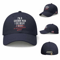 Girl Grandpa Baseball Cap Funny I Am A Grown Man I Do What My Granddaughter Wants