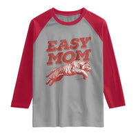 Easy Tiger Mom Raglan Shirt Vintage Boho Distressed Aesthetic Mother's Day Gifts
