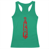 Pop Tie Star Dad Music Lover Fathers Day Racerback Tank Top