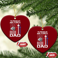 Proud Air Force Dad Ceramic Ornament Military Army Father Vintage American Flag