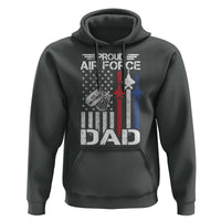 Proud Air Force Dad Hoodie Military Army Father Vintage American Flag