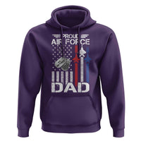 Proud Air Force Dad Hoodie Military Army Father Vintage American Flag