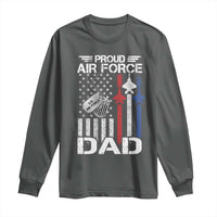 Proud Air Force Dad Long Sleeve Shirt Military Army Father Vintage American Flag