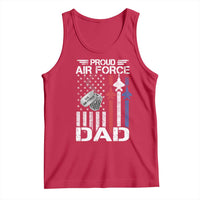 Proud Air Force Dad Tank Top Military Army Father Vintage American Flag