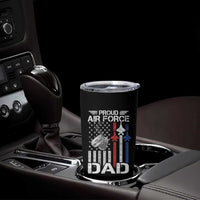 Proud Air Force Dad Tumbler Cup Military Army Father Vintage American Flag