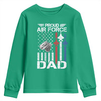 Proud Air Force Dad Youth Sweatshirt Military Army Father Vintage American Flag