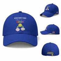 After Every Storm There Is A Rainbow Baseball Cap Sentimental Pregnancy Announcement