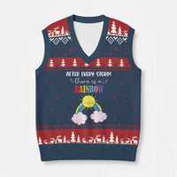 After Every Storm There Is A Rainbow V-Neck Knit Sweater Vest Sentimental Pregnancy Announcement