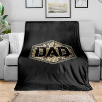 Dad Retro Old Camo Hunting Daddy Fathers Day Throw Blanket Dad Retro Old Camo Hunting Daddy Fathers Day