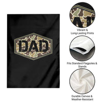 Dad Retro Old Camo Hunting Daddy Fathers Day Garden Flag Dad Retro Old Camo Hunting Daddy Fathers Day
