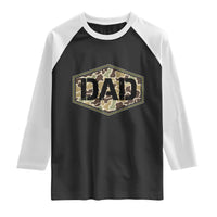 Dad Retro Old Camo Hunting Daddy Fathers Day Raglan Shirt Dad Retro Old Camo Hunting Daddy Fathers Day