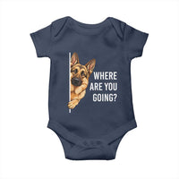 Where are You Going Funny German Shepherd Dog Baby Onesie