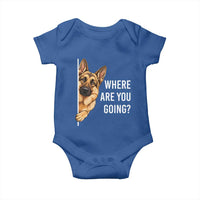 Where are You Going Funny German Shepherd Dog Baby Onesie