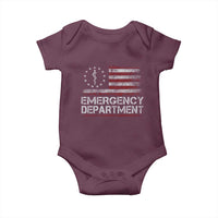 ER Nurse Emegency Department Baby Onesie Vintage American Flag Healthcare Nursing
