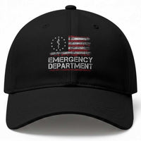ER Nurse Emegency Department Baseball Cap Vintage American Flag Healthcare Nursing