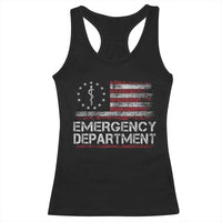 ER Nurse Emegency Department Racerback Tank Top Vintage American Flag Healthcare Nursing