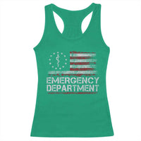 ER Nurse Emegency Department Racerback Tank Top Vintage American Flag Healthcare Nursing