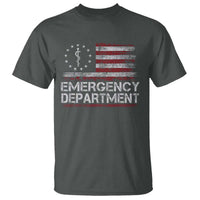 ER Nurse Emegency Department T Shirt Vintage American Flag Healthcare Nursing