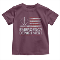 ER Nurse Emegency Department Toddler T Shirt Vintage American Flag Healthcare Nursing