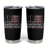 ER Nurse Emegency Department Tumbler Cup Vintage American Flag Healthcare Nursing