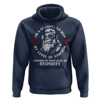 I Am A Grumpy Old Man My Level Of Sarcasm Depends On Your Level Of Stupidity Hoodie Funny Old Bigfoot