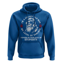 I Am A Grumpy Old Man My Level Of Sarcasm Depends On Your Level Of Stupidity Hoodie Funny Old Bigfoot
