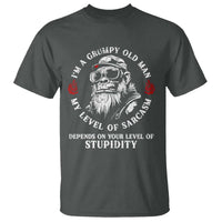 I Am A Grumpy Old Man My Level Of Sarcasm Depends On Your Level Of Stupidity T Shirt Funny Old Bigfoot