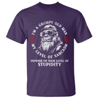 I Am A Grumpy Old Man My Level Of Sarcasm Depends On Your Level Of Stupidity T Shirt Funny Old Bigfoot