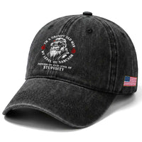 I Am A Grumpy Old Man My Level Of Sarcasm Depends On Your Level Of Stupidity Washed Cotton Baseball Cap Funny Old Bigfoot