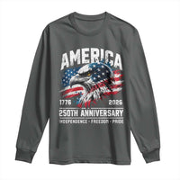 America 250th Anniversary Long Sleeve Shirt USA Patriotic Eagle 1776 2026 Independence Freedom Pride