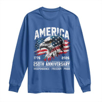America 250th Anniversary Long Sleeve Shirt USA Patriotic Eagle 1776 2026 Independence Freedom Pride