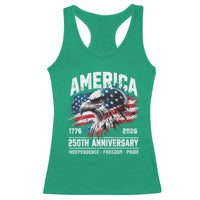 America 250th Anniversary Racerback Tank Top USA Patriotic Eagle 1776 2026 Independence Freedom Pride