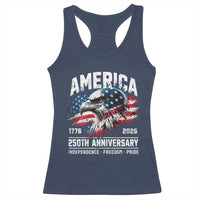 America 250th Anniversary Racerback Tank Top USA Patriotic Eagle 1776 2026 Independence Freedom Pride