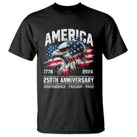 America 250th Anniversary T Shirt USA Patriotic Eagle 1776 2026 Independence Freedom Pride