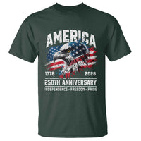 America 250th Anniversary T Shirt USA Patriotic Eagle 1776 2026 Independence Freedom Pride