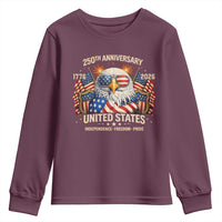 250 Anniversary USA 250th American 250 Years 4th July 2026 Youth Sweatshirt