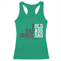 Bold Badass Bonus Dad Racerback Tank Top Old Ass Dad Funny Father's Day Gift