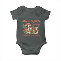 Slow Hiking Society The Last One to The Top Wins Baby Onesie Funny Snail Mountaineering