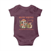 Slow Hiking Society The Last One to The Top Wins Baby Onesie Funny Snail Mountaineering