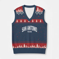 San Antonio Texas TX Vintage V-Neck Knit Sweater Vest