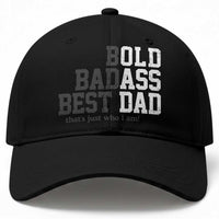 Bold Badass Best Dad Baseball Cap Funny Old Ass Father Gag Gift
