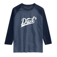 Dad Of Three Raglan Shirt Funny Daddy 3 Promoted for The Second Time